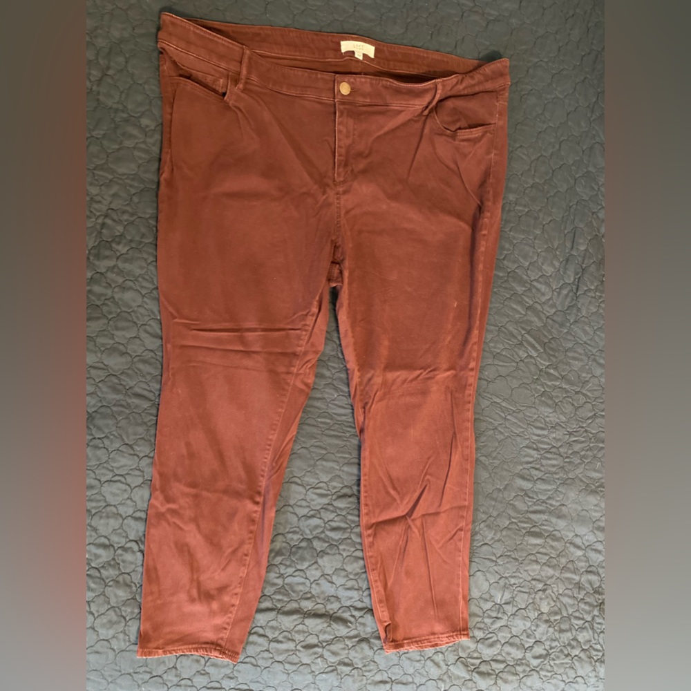 Loft Curve size 22 maroon/dark red Capris!